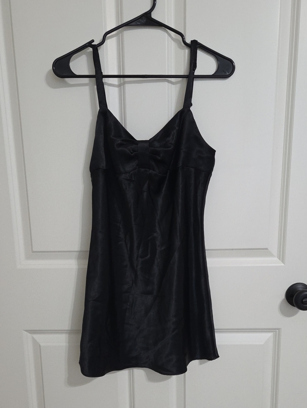 Victoria's Secret Black Satin Babydoll S